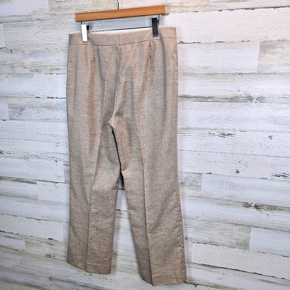 Lafayette 148 NY Women Menswear Virgin Wool Blend Dress Pants 12 Tan Lightweight - Picture 5 of 12